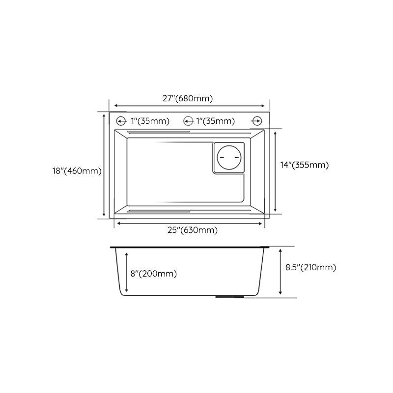 Classic Kitchen Sink Stainless Steel Drop-In Friction Resistant Kitchen Sink Clearhalo 'Home Improvement' 'home_improvement' 'home_improvement_kitchen_sinks' 'Kitchen Remodel & Kitchen Fixtures' 'Kitchen Sinks & Faucet Components' 'Kitchen Sinks' 'kitchen_sinks' 6311757