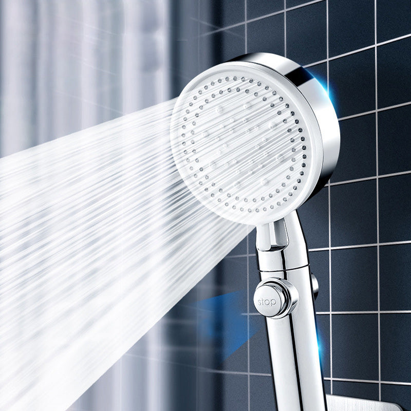 Modern Shower Head Plastic Bathroom Shower Head with Adjustable Spray Pattern Silver Clearhalo 'Bathroom Remodel & Bathroom Fixtures' 'Home Improvement' 'home_improvement' 'home_improvement_shower_heads' 'Shower Heads' 'shower_heads' 'Showers & Bathtubs Plumbing' 'Showers & Bathtubs' 6312260