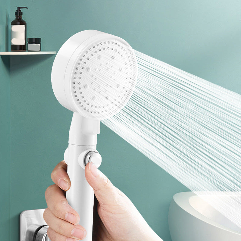 Modern Shower Head Plastic Bathroom Shower Head with Adjustable Spray Pattern White Clearhalo 'Bathroom Remodel & Bathroom Fixtures' 'Home Improvement' 'home_improvement' 'home_improvement_shower_heads' 'Shower Heads' 'shower_heads' 'Showers & Bathtubs Plumbing' 'Showers & Bathtubs' 6312270