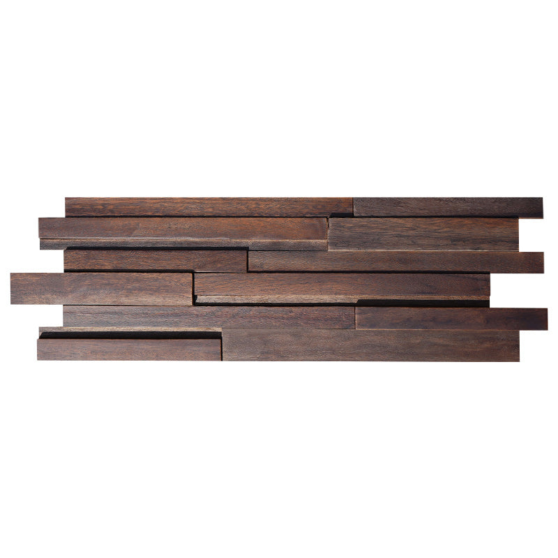 Wooden Wall Plate Modern Simple Home Living Room Wall Panel (1-Pack) Dark Walnut Clearhalo 'Flooring 'Home Improvement' 'home_improvement' 'home_improvement_wall_paneling' 'Wall Paneling' 'wall_paneling' 'Walls & Ceilings' Walls and Ceiling' 6312556