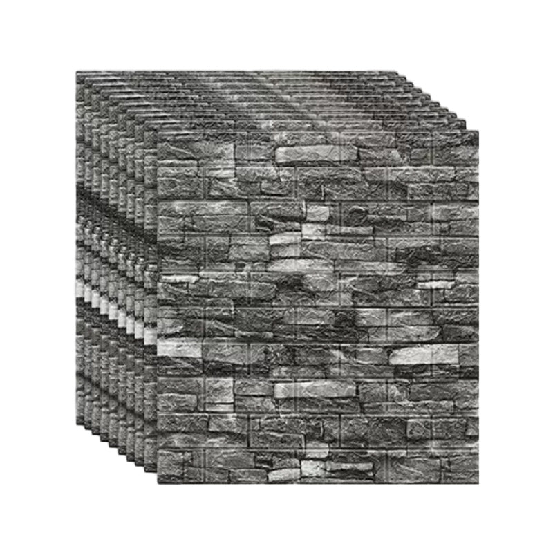 Artificial Stone Wall Plate Industrial Style Simple Home Living Room Wall Panel (10-piece) Black Clearhalo 'Flooring 'Home Improvement' 'home_improvement' 'home_improvement_wall_paneling' 'Wall Paneling' 'wall_paneling' 'Walls & Ceilings' Walls and Ceiling' 6312584