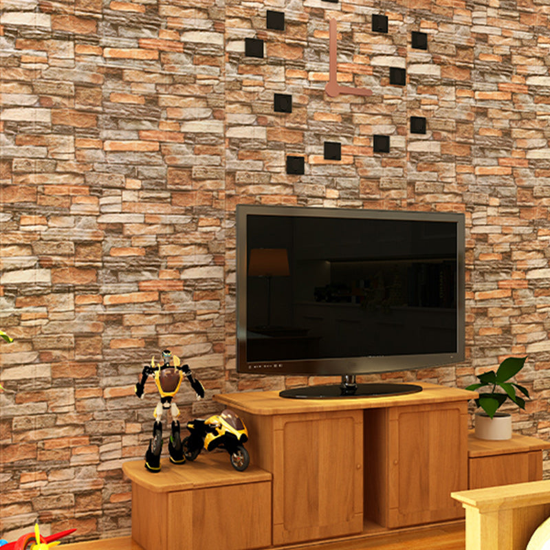 Artificial Brick Wall Plate Industrial Style Simple Home Living Room Wall Panel (1-Pack) Brown 10-Piece Set Clearhalo 'Flooring 'Home Improvement' 'home_improvement' 'home_improvement_wall_paneling' 'Wall Paneling' 'wall_paneling' 'Walls & Ceilings' Walls and Ceiling' 6312603