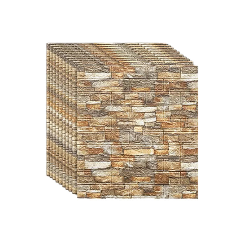 Artificial Brick Wall Plate Industrial Style Simple Home Living Room Wall Panel (1-Pack) Brown Clearhalo 'Flooring 'Home Improvement' 'home_improvement' 'home_improvement_wall_paneling' 'Wall Paneling' 'wall_paneling' 'Walls & Ceilings' Walls and Ceiling' 6312604