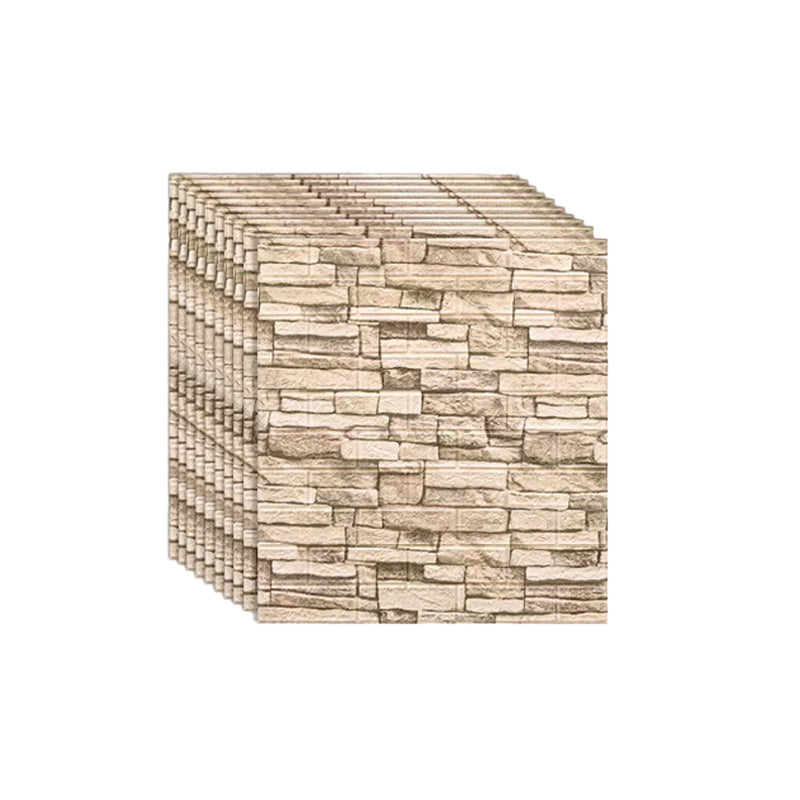 Artificial Brick Wall Plate Industrial Style Simple Home Living Room Wall Panel (1-Pack) Coffee Clearhalo 'Flooring 'Home Improvement' 'home_improvement' 'home_improvement_wall_paneling' 'Wall Paneling' 'wall_paneling' 'Walls & Ceilings' Walls and Ceiling' 6312607