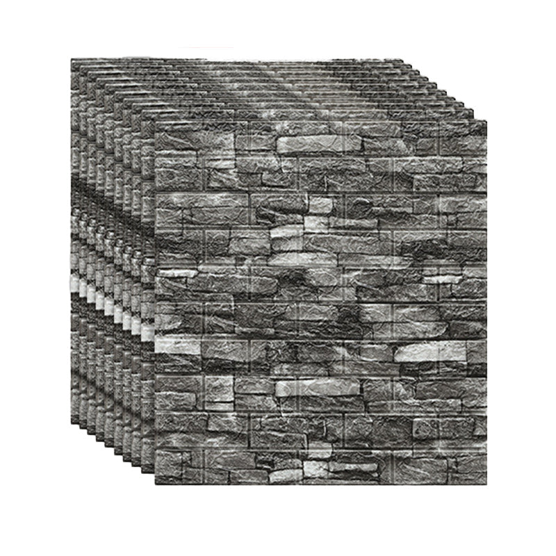 Artificial Brick Wall Plate Industrial Style Simple Home Living Room Wall Panel (1-Pack) Black Clearhalo 'Flooring 'Home Improvement' 'home_improvement' 'home_improvement_wall_paneling' 'Wall Paneling' 'wall_paneling' 'Walls & Ceilings' Walls and Ceiling' 6312608