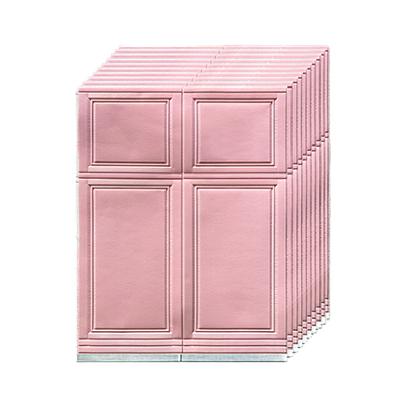 Wall Panel 3D Style Simple Home Living Room Wall Plate (10-pack) Pink Clearhalo 'Flooring 'Home Improvement' 'home_improvement' 'home_improvement_wall_paneling' 'Wall Paneling' 'wall_paneling' 'Walls & Ceilings' Walls and Ceiling' 6312802