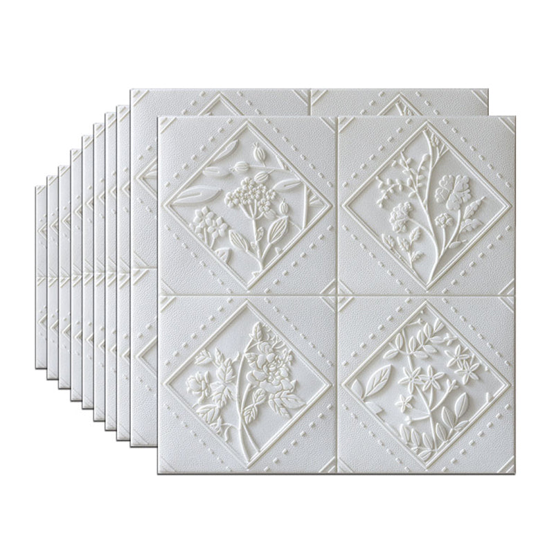 3D Wall Panel Farmhouse Style Simple Home Living Room Panel Wall (10-pack) White Clearhalo 'Flooring 'Home Improvement' 'home_improvement' 'home_improvement_wall_paneling' 'Wall Paneling' 'wall_paneling' 'Walls & Ceilings' Walls and Ceiling' 6312857