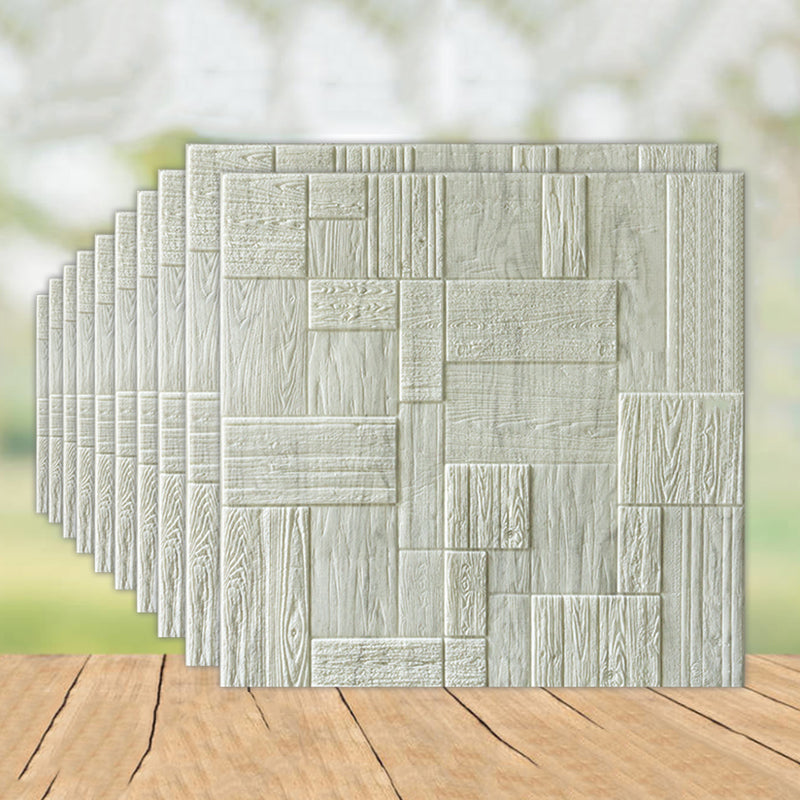 3D Wall Panel Farmhouse Style Simple Home Living Room Panel Wall (10-pack) Light Yellow Clearhalo 'Flooring 'Home Improvement' 'home_improvement' 'home_improvement_wall_paneling' 'Wall Paneling' 'wall_paneling' 'Walls & Ceilings' Walls and Ceiling' 6312858
