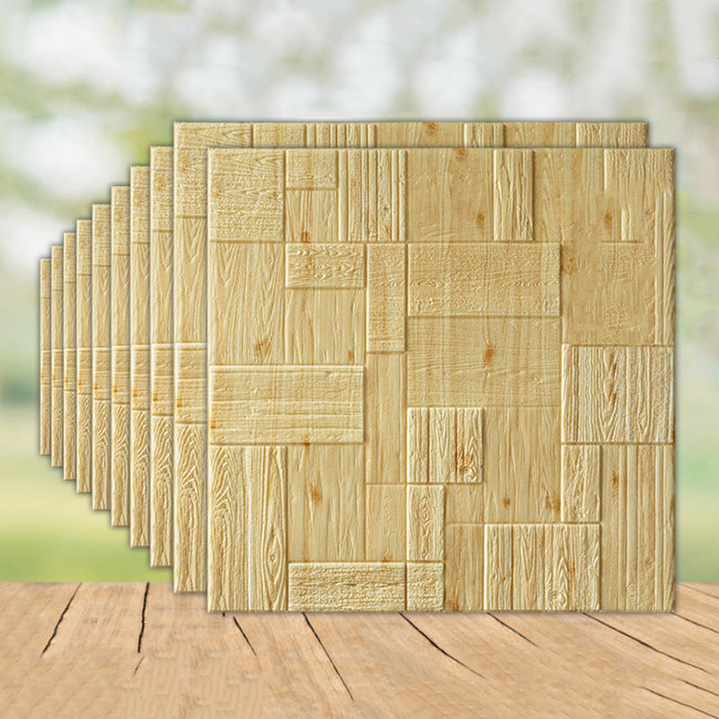 3D Wall Panel Farmhouse Style Simple Home Living Room Panel Wall (10-pack) Natural Clearhalo 'Flooring 'Home Improvement' 'home_improvement' 'home_improvement_wall_paneling' 'Wall Paneling' 'wall_paneling' 'Walls & Ceilings' Walls and Ceiling' 6312863