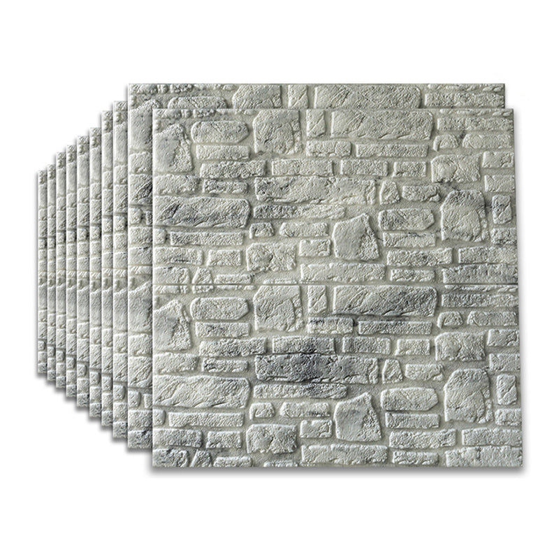 3D Artificial Stone Panel Wall Industrial Style Home Living Room Wall Panel (10-pack) Gray-White Clearhalo 'Flooring 'Home Improvement' 'home_improvement' 'home_improvement_wall_paneling' 'Wall Paneling' 'wall_paneling' 'Walls & Ceilings' Walls and Ceiling' 6312887