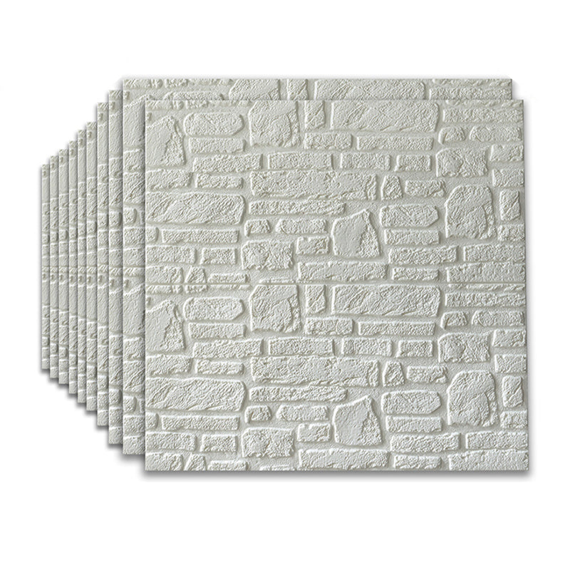 3D Artificial Stone Panel Wall Industrial Style Home Living Room Wall Panel (10-pack) Beige Clearhalo 'Flooring 'Home Improvement' 'home_improvement' 'home_improvement_wall_paneling' 'Wall Paneling' 'wall_paneling' 'Walls & Ceilings' Walls and Ceiling' 6312889