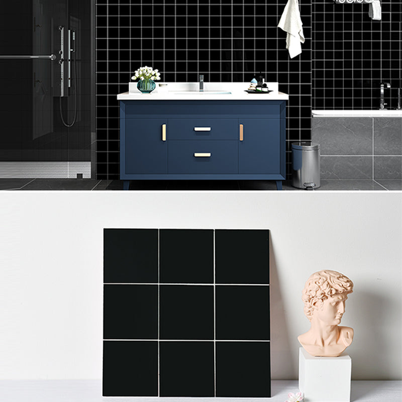 Modern Square Grid Single Tile Plastic Peel & Stick Field Tile Clearhalo 'Flooring 'Home Improvement' 'home_improvement' 'home_improvement_peel_stick_blacksplash' 'Peel & Stick Backsplash Tile' 'peel_stick_blacksplash' 'Walls & Ceilings' Walls and Ceiling' 6313123