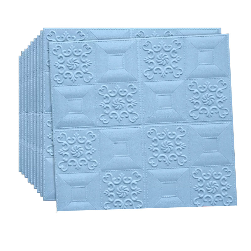 3D Wall Panel Gorgeous Style Simple Home Living Room Bedroom Wall Plate (100-pack) Blue Clearhalo 'Flooring 'Home Improvement' 'home_improvement' 'home_improvement_wall_paneling' 'Wall Paneling' 'wall_paneling' 'Walls & Ceilings' Walls and Ceiling' 6314260