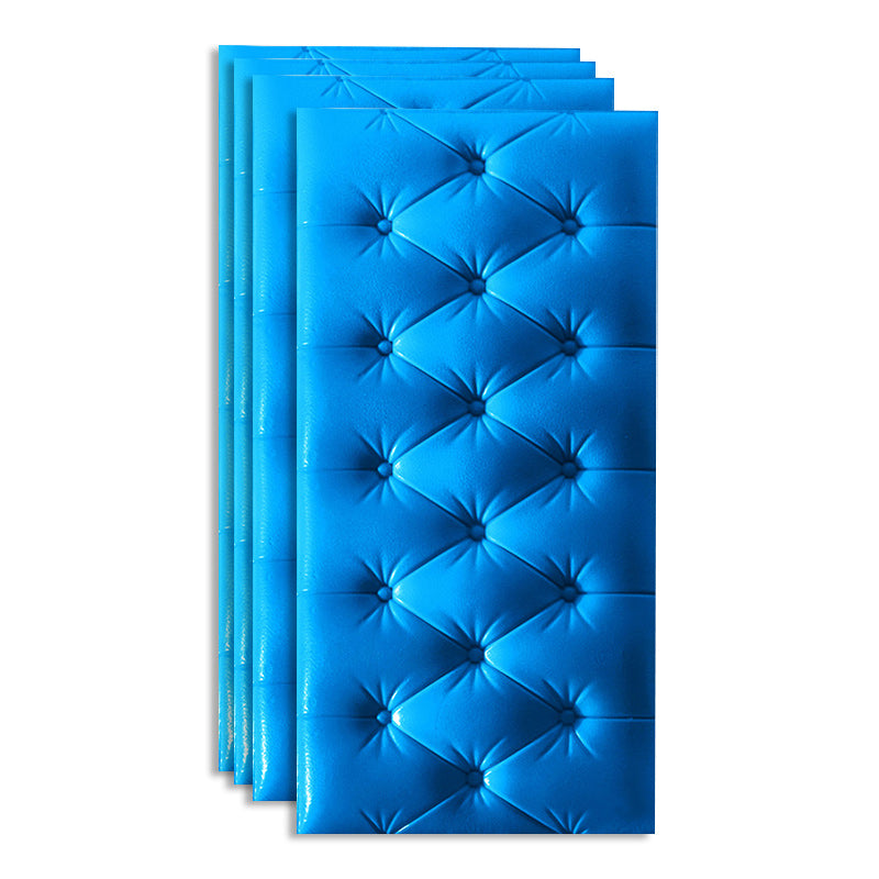 Upholstered Wall Panel Modern Minimalist Home Living Room Bedroom Wall Plate (4-pack) Blue Clearhalo 'Flooring 'Home Improvement' 'home_improvement' 'home_improvement_wall_paneling' 'Wall Paneling' 'wall_paneling' 'Walls & Ceilings' Walls and Ceiling' 6314284