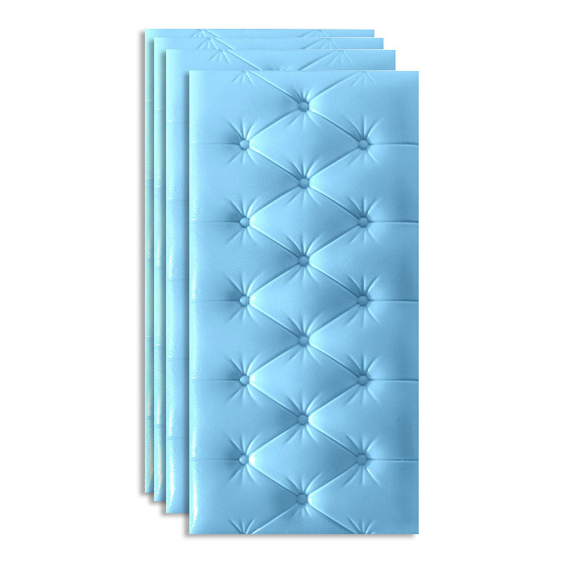 Upholstered Wall Panel Modern Minimalist Home Living Room Bedroom Wall Plate (4-pack) Light Blue Clearhalo 'Flooring 'Home Improvement' 'home_improvement' 'home_improvement_wall_paneling' 'Wall Paneling' 'wall_paneling' 'Walls & Ceilings' Walls and Ceiling' 6314286