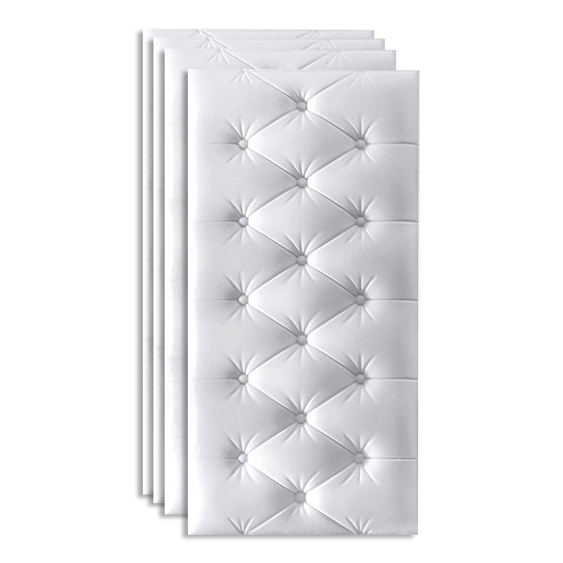 Upholstered Wall Panel Modern Minimalist Home Living Room Bedroom Wall Plate (4-pack) White Clearhalo 'Flooring 'Home Improvement' 'home_improvement' 'home_improvement_wall_paneling' 'Wall Paneling' 'wall_paneling' 'Walls & Ceilings' Walls and Ceiling' 6314288