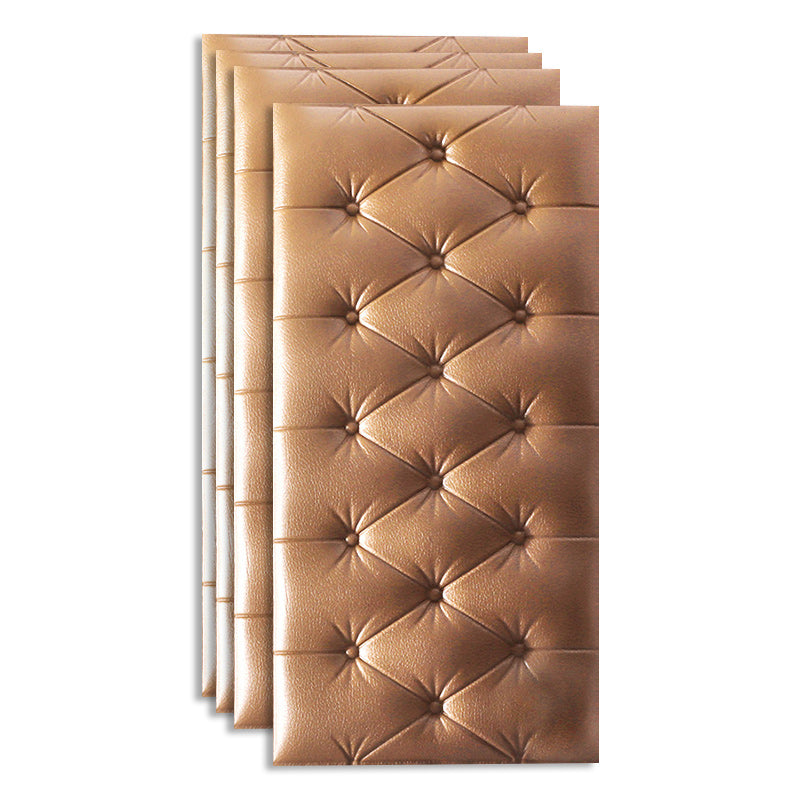 Upholstered Wall Panel Modern Minimalist Home Living Room Bedroom Wall Plate (4-pack) Coffee Clearhalo 'Flooring 'Home Improvement' 'home_improvement' 'home_improvement_wall_paneling' 'Wall Paneling' 'wall_paneling' 'Walls & Ceilings' Walls and Ceiling' 6314289
