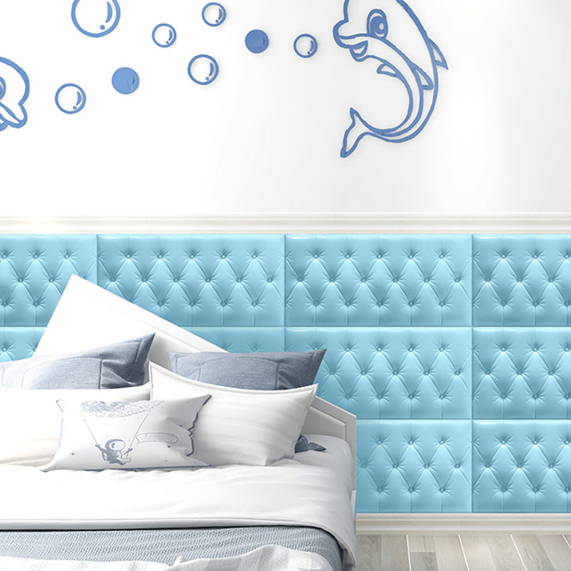 Upholstered Wall Panel Modern Minimalist Home Living Room Bedroom Wall Plate (4-pack) Light Blue 40-Piece Set Clearhalo 'Flooring 'Home Improvement' 'home_improvement' 'home_improvement_wall_paneling' 'Wall Paneling' 'wall_paneling' 'Walls & Ceilings' Walls and Ceiling' 6314291