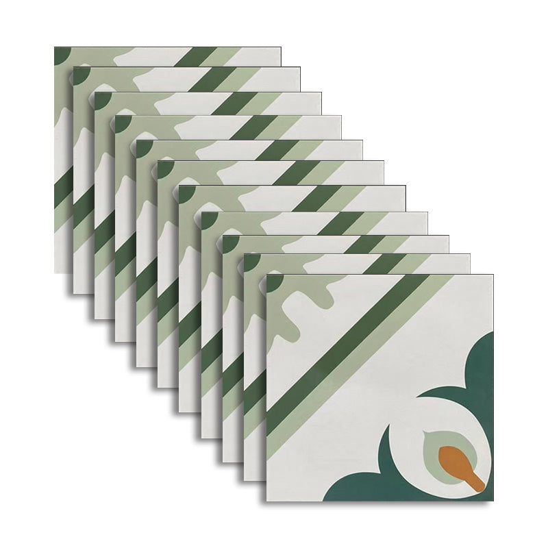 11.81"x11.81"/7.87"x23.62"/11.81"x23.62" Singular Patterned Tile for Floor Green-Yellow Clearhalo 'Floor Tiles & Wall Tiles' 'floor_tiles_wall_tiles' 'Flooring 'Home Improvement' 'home_improvement' 'home_improvement_floor_tiles_wall_tiles' Walls and Ceiling' 6314305