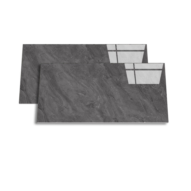 Retangular Ceramic 29.53"x59.06" Tile Glazed Singular Tile for Floor (2-Pack) Dark Gray 36 Pieces Clearhalo 'Floor Tiles & Wall Tiles' 'floor_tiles_wall_tiles' 'Flooring 'Home Improvement' 'home_improvement' 'home_improvement_floor_tiles_wall_tiles' Walls and Ceiling' 6316225