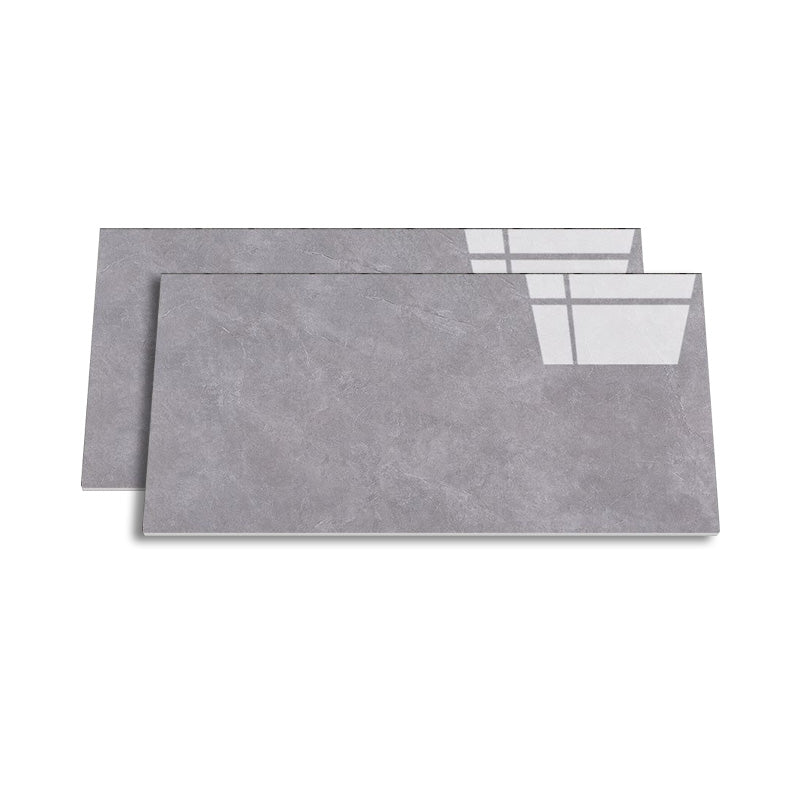 Retangular Ceramic 29.53"x59.06" Tile Glazed Singular Tile for Floor (2-Pack) Gun Grey 36 Pieces Clearhalo 'Floor Tiles & Wall Tiles' 'floor_tiles_wall_tiles' 'Flooring 'Home Improvement' 'home_improvement' 'home_improvement_floor_tiles_wall_tiles' Walls and Ceiling' 6316247