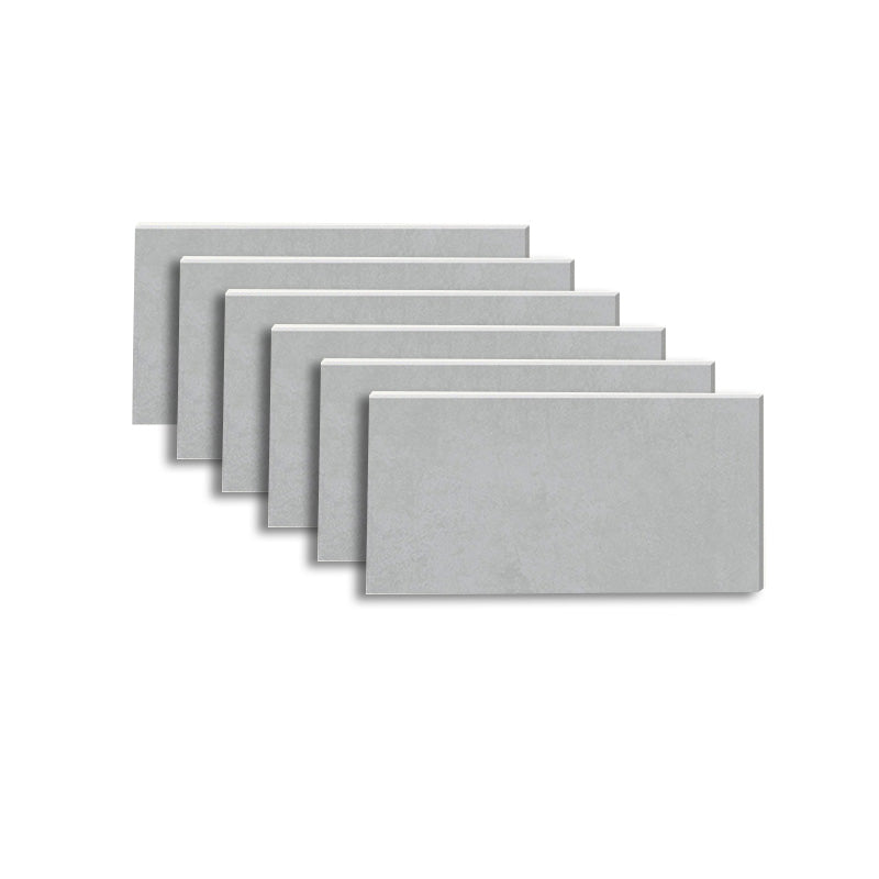 Modern Glazed Porcelain Tile Stone Pattern Singular Tile for Floor Silver Gray 16"L x 31"W x 0.4"H Clearhalo 'Floor Tiles & Wall Tiles' 'floor_tiles_wall_tiles' 'Flooring 'Home Improvement' 'home_improvement' 'home_improvement_floor_tiles_wall_tiles' Walls and Ceiling' 6316289