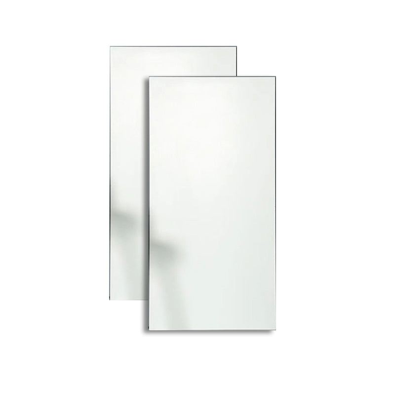 Retangular Ceramic 23.62"x47.24" Tile No Pattern Singular Tile for Floor (2-Pack) Gloss White Clearhalo 'Floor Tiles & Wall Tiles' 'floor_tiles_wall_tiles' 'Flooring 'Home Improvement' 'home_improvement' 'home_improvement_floor_tiles_wall_tiles' Walls and Ceiling' 6316310