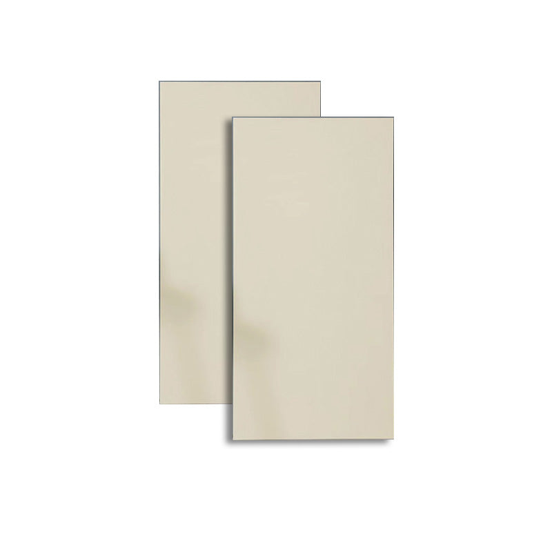 Retangular Ceramic 23.62"x47.24" Tile No Pattern Singular Tile for Floor (2-Pack) Light Yellow Clearhalo 'Floor Tiles & Wall Tiles' 'floor_tiles_wall_tiles' 'Flooring 'Home Improvement' 'home_improvement' 'home_improvement_floor_tiles_wall_tiles' Walls and Ceiling' 6316318