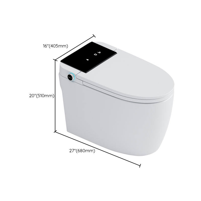 Modern Heated Seat Flush Toilet Floor Mount White Toilet Bowl with Toilet Seat Clearhalo 'Bathroom Remodel & Bathroom Fixtures' 'Home Improvement' 'home_improvement' 'home_improvement_toilets' 'Toilets & Bidets' 'Toilets' 6320298