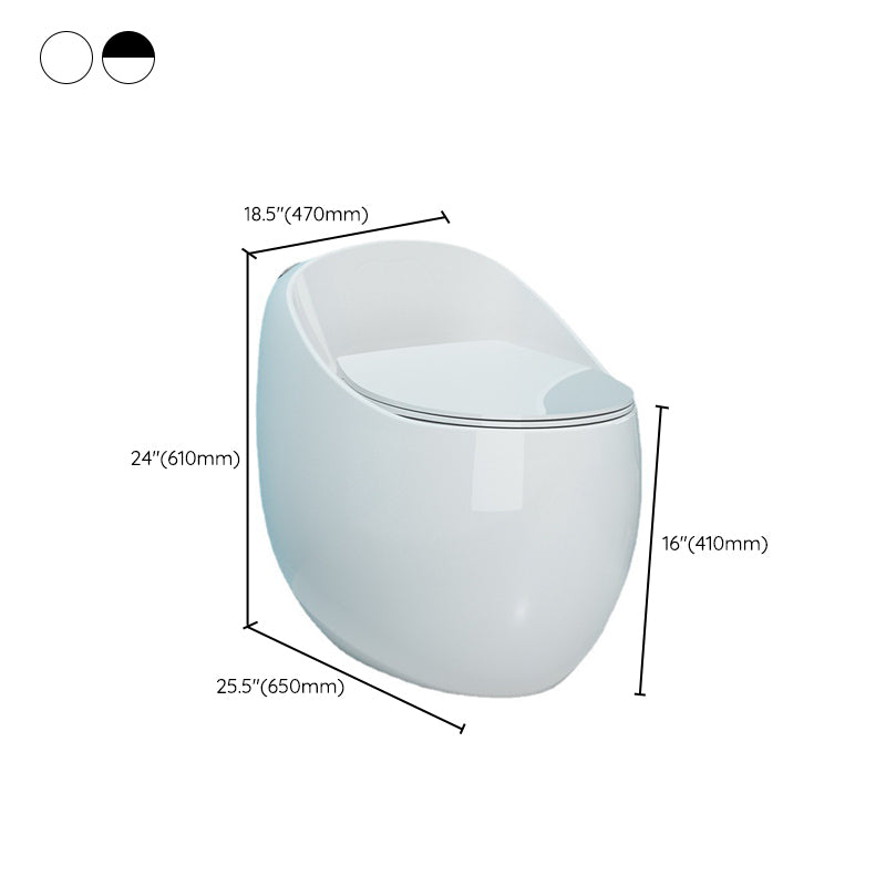 Siphon Jet Porcelain Toilet One Piece Toilet Floor Mounted Urine Toilet Clearhalo 'Bathroom Remodel & Bathroom Fixtures' 'Home Improvement' 'home_improvement' 'home_improvement_toilets' 'Toilets & Bidets' 'Toilets' 6320367