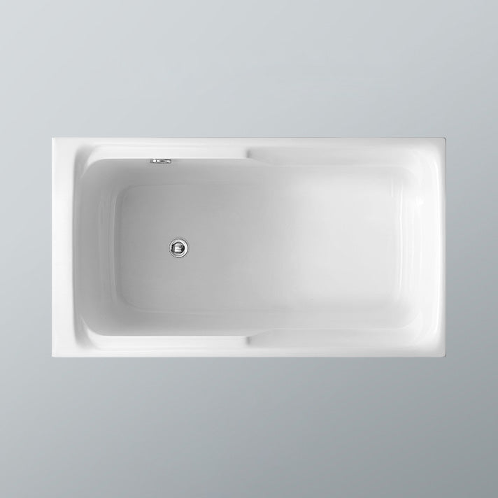 White Acrylic Soaking Bathtub Bathroom Rectangular Modern Bath Tub Tub Only Clearhalo 'Bathroom Remodel & Bathroom Fixtures' 'Bathtubs' 'Home Improvement' 'home_improvement' 'home_improvement_bathtubs' 'Showers & Bathtubs' 6323107