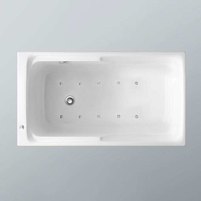 White Acrylic Soaking Bathtub Bathroom Rectangular Modern Bath Tub Aerator Clearhalo 'Bathroom Remodel & Bathroom Fixtures' 'Bathtubs' 'Home Improvement' 'home_improvement' 'home_improvement_bathtubs' 'Showers & Bathtubs' 6323108