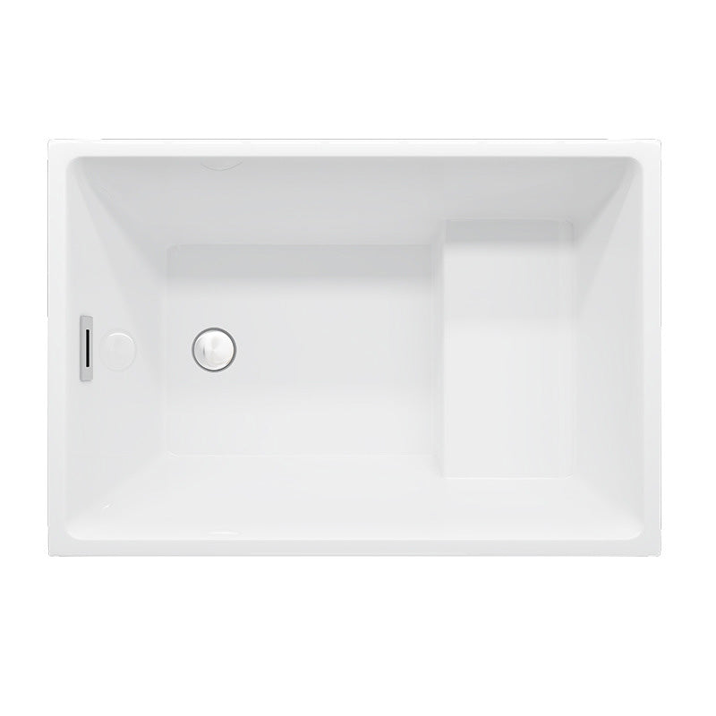 Bathroom Modern Acrylic Small Tub with Left-Hand Drain Bathtub Clearhalo 'Bathroom Remodel & Bathroom Fixtures' 'Bathtubs' 'Home Improvement' 'home_improvement' 'home_improvement_bathtubs' 'Showers & Bathtubs' 6323175