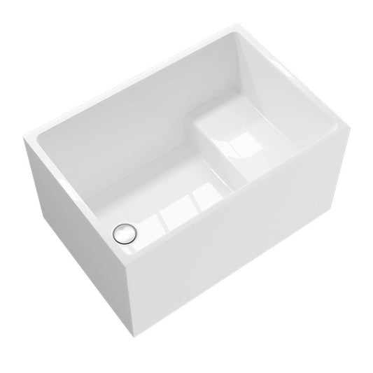 Bathroom Modern Acrylic Small Tub with Left-Hand Drain Bathtub Clearhalo 'Bathroom Remodel & Bathroom Fixtures' 'Bathtubs' 'Home Improvement' 'home_improvement' 'home_improvement_bathtubs' 'Showers & Bathtubs' 6323181