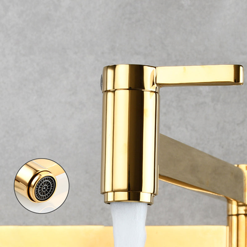 Gorgeous Brass Wall Mounted Faucets Stain Resistant Wall Mounted Bathroom Faucet Clearhalo 'Bathroom Remodel & Bathroom Fixtures' 'Bathroom Sink Faucets' 'Bathroom Sinks & Faucet Components' 'bathroom_sink_faucets' 'Home Improvement' 'home_improvement' 'home_improvement_bathroom_sink_faucets' 6327488