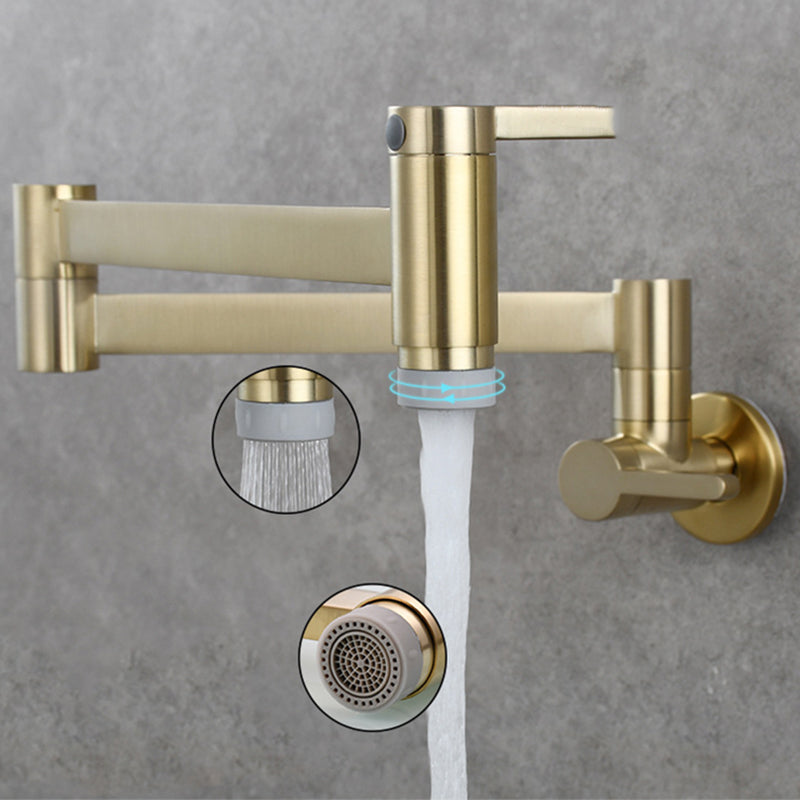 Gorgeous Brass Wall Mounted Faucets Stain Resistant Wall Mounted Bathroom Faucet Clearhalo 'Bathroom Remodel & Bathroom Fixtures' 'Bathroom Sink Faucets' 'Bathroom Sinks & Faucet Components' 'bathroom_sink_faucets' 'Home Improvement' 'home_improvement' 'home_improvement_bathroom_sink_faucets' 6327489