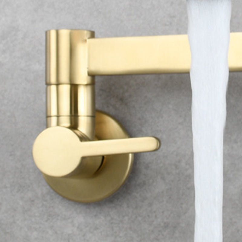 Gorgeous Brass Wall Mounted Faucets Stain Resistant Wall Mounted Bathroom Faucet Clearhalo 'Bathroom Remodel & Bathroom Fixtures' 'Bathroom Sink Faucets' 'Bathroom Sinks & Faucet Components' 'bathroom_sink_faucets' 'Home Improvement' 'home_improvement' 'home_improvement_bathroom_sink_faucets' 6327493
