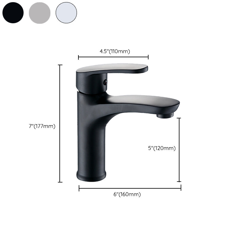 Contemporary Centerset Faucet Single Lever Handle Faucet for Bathroom Clearhalo 'Bathroom Remodel & Bathroom Fixtures' 'Bathroom Sink Faucets' 'Bathroom Sinks & Faucet Components' 'bathroom_sink_faucets' 'Home Improvement' 'home_improvement' 'home_improvement_bathroom_sink_faucets' 6327519