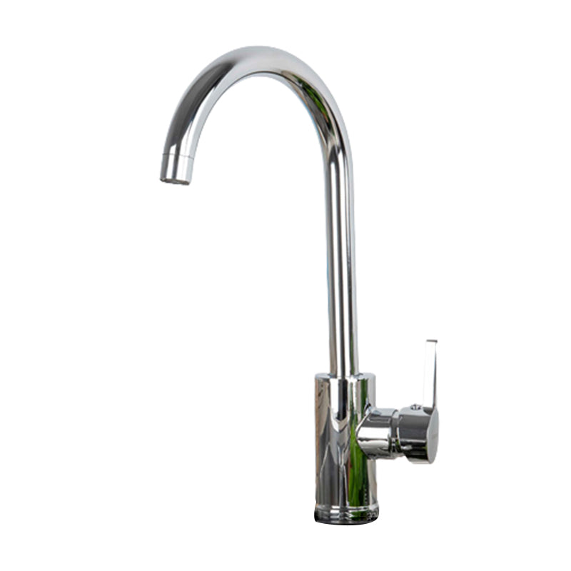 Modern Kitchen Faucet Brass Lever Handles Swivel Spout Bar Prep Kitchen Faucet Grey Clearhalo 'Home Improvement' 'home_improvement' 'home_improvement_kitchen_faucets' 'Kitchen Faucets' 'Kitchen Remodel & Kitchen Fixtures' 'Kitchen Sinks & Faucet Components' 'kitchen_faucets' 6327650