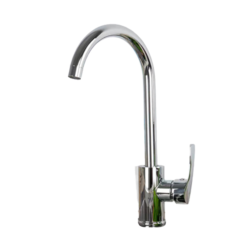 Modern Kitchen Faucet Brass Lever Handles Swivel Spout Bar Prep Kitchen Faucet Chrome Clearhalo 'Home Improvement' 'home_improvement' 'home_improvement_kitchen_faucets' 'Kitchen Faucets' 'Kitchen Remodel & Kitchen Fixtures' 'Kitchen Sinks & Faucet Components' 'kitchen_faucets' 6327658