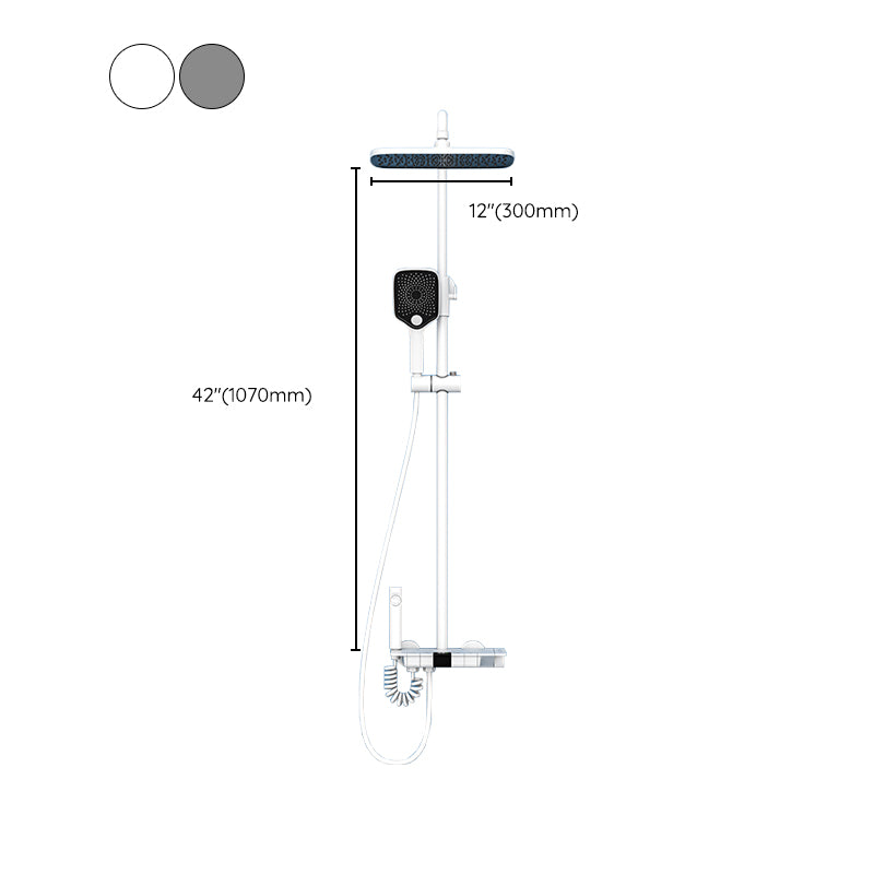 Modern Brass Shower System Wall Mounted Shower Set with Handheld Shower Head Clearhalo 'Bathroom Remodel & Bathroom Fixtures' 'Home Improvement' 'home_improvement' 'home_improvement_shower_faucets' 'Shower Faucets & Systems' 'shower_faucets' 'Showers & Bathtubs Plumbing' 'Showers & Bathtubs' 6328386