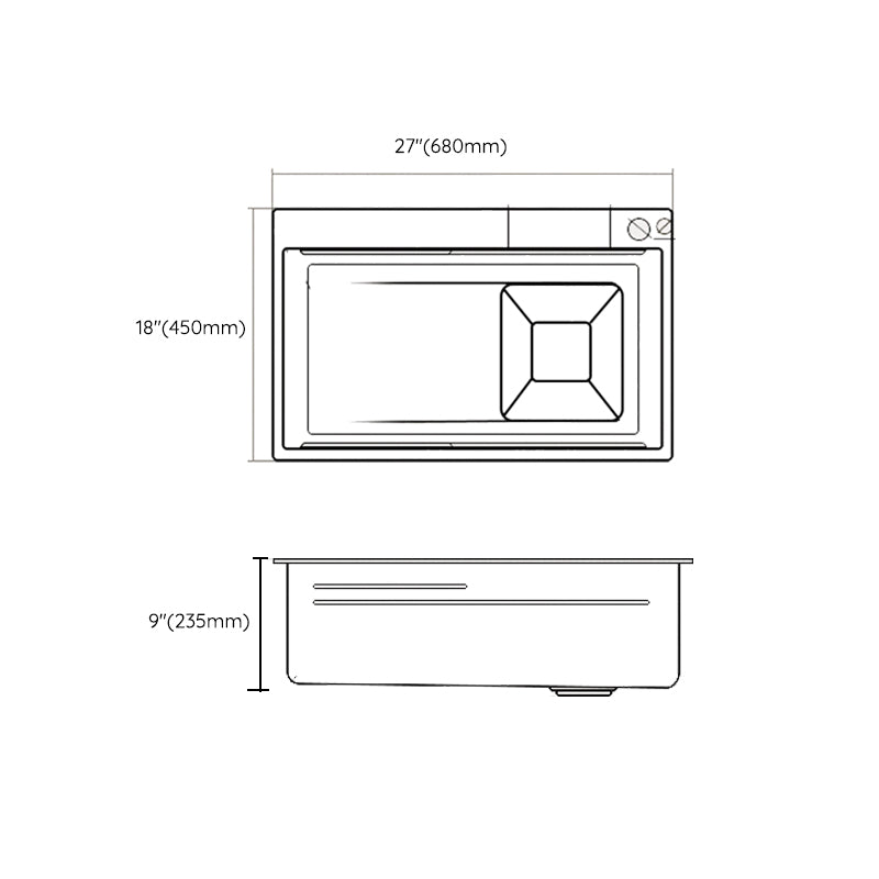 Classic Style Kitchen Sink Corrosion Resistant 5 Holes Kitchen Sink with Drain Assembly Clearhalo 'Home Improvement' 'home_improvement' 'home_improvement_kitchen_sinks' 'Kitchen Remodel & Kitchen Fixtures' 'Kitchen Sinks & Faucet Components' 'Kitchen Sinks' 'kitchen_sinks' 6333519