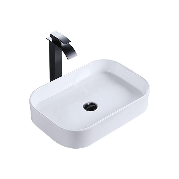 Modern Bathroom Sink Porcelain Rectangular Pop-Up Drain and Drain Assembly Basin Sink 21.7"L x 14.8"W x 4.3"H Clearhalo 'Bathroom Remodel & Bathroom Fixtures' 'Bathroom Sinks & Faucet Components' 'Bathroom Sinks' 'bathroom_sink' 'Home Improvement' 'home_improvement' 'home_improvement_bathroom_sink' 6333654