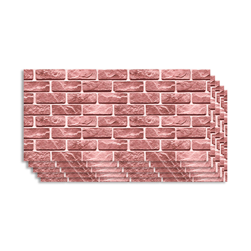 Artificial Brick Panel Wall Farmhouse Style Simple Home Living Room Wall Plate (5-pack) Brick Red Clearhalo 'Flooring 'Home Improvement' 'home_improvement' 'home_improvement_wall_paneling' 'Wall Paneling' 'wall_paneling' 'Walls & Ceilings' Walls and Ceiling' 6334147