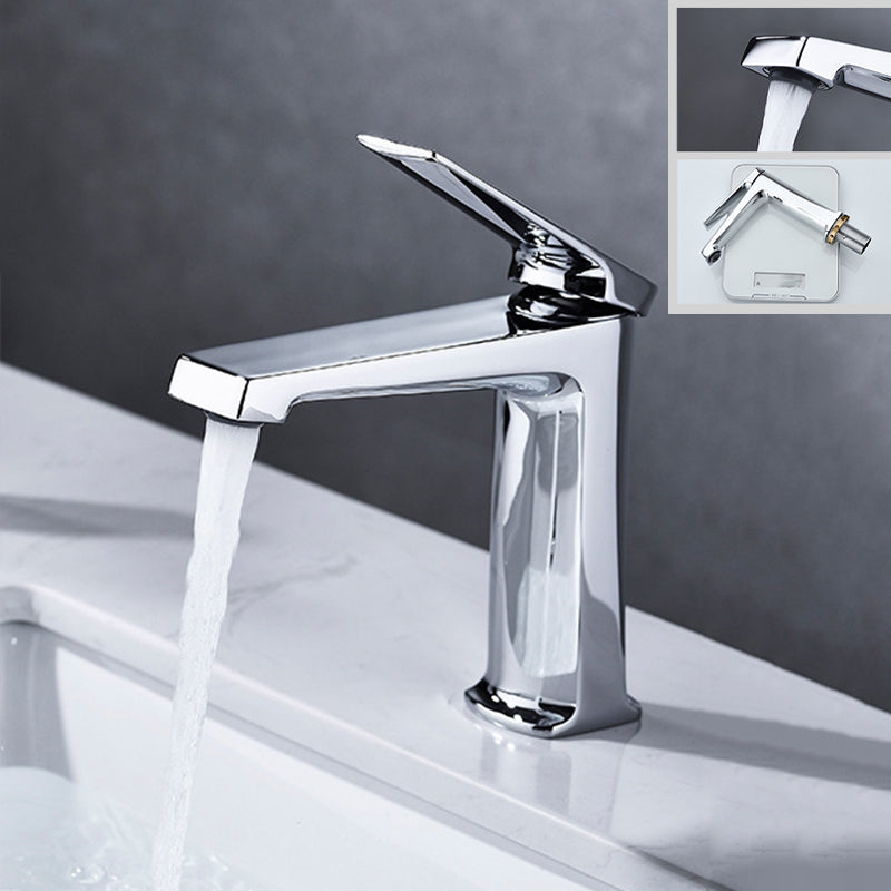 Contemporary Vessel Faucet Copper Lever Handles Low Arc Vessel Faucet Cromo Clearhalo 'bathroom_sink_faucets' 'Conjunta de Baño y Conjunta de Grifo' 'Coronamiento de Baño y Dispositivo de Baño' 'Grifo del lavabo del baño' 'Hogar' 'home_improvement' 'home_improvement_bathroom_sink_faucets' 'Mejoras para el hogar' 6352901