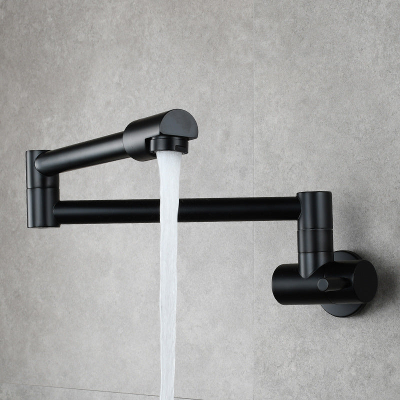 Modern Wall Mounted Faucet Solid Color Wall Mounted Bathroom Faucet Black Clearhalo 'Bathroom Remodel & Bathroom Fixtures' 'Bathroom Sink Faucets' 'Bathroom Sinks & Faucet Components' 'bathroom_sink_faucets' 'Home Improvement' 'home_improvement' 'home_improvement_bathroom_sink_faucets' 6352923