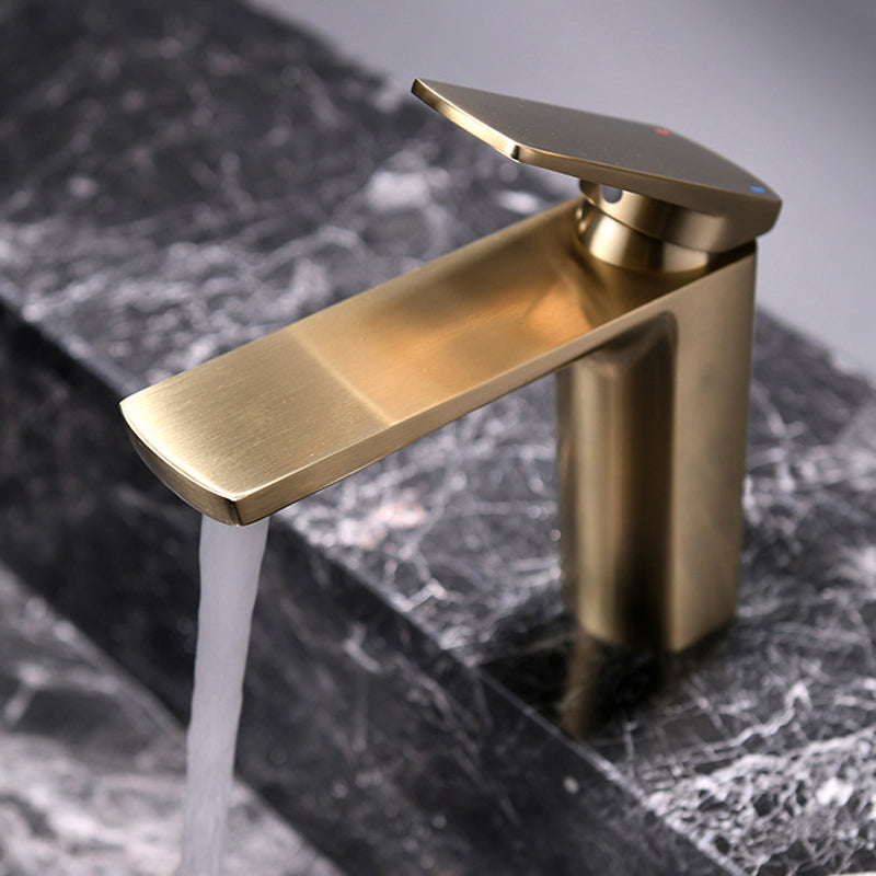 Glam Sink Faucet Brass Lever Handles Vessel Sink Bathroom Faucet Clearhalo 'Bathroom Remodel & Bathroom Fixtures' 'Bathroom Sink Faucets' 'Bathroom Sinks & Faucet Components' 'bathroom_sink_faucets' 'Home Improvement' 'home_improvement' 'home_improvement_bathroom_sink_faucets' 6352982