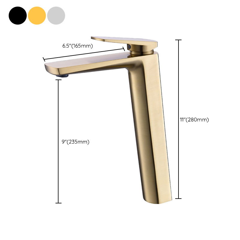 Glam Sink Faucet Brass Lever Handles Vessel Sink Bathroom Faucet Clearhalo 'Bathroom Remodel & Bathroom Fixtures' 'Bathroom Sink Faucets' 'Bathroom Sinks & Faucet Components' 'bathroom_sink_faucets' 'Home Improvement' 'home_improvement' 'home_improvement_bathroom_sink_faucets' 6352985