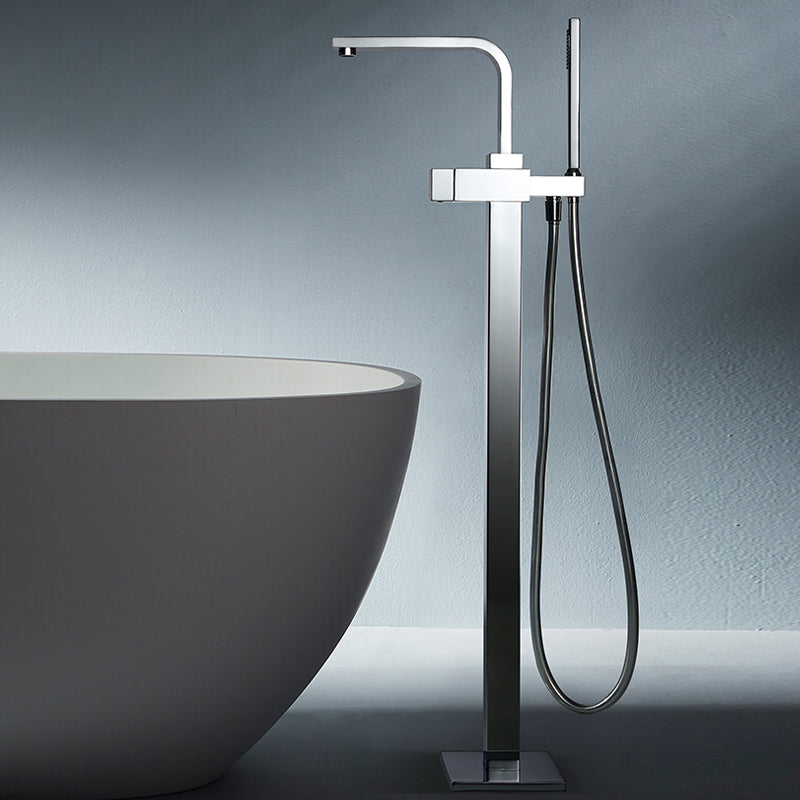 Modern Freestanding Tub Filler Trim Copper Freestanding Tub Fillers Clearhalo 'Bathroom Remodel & Bathroom Fixtures' 'Bathtub Faucets' 'bathtub_faucets' 'Home Improvement' 'home_improvement' 'home_improvement_bathtub_faucets' 6353415