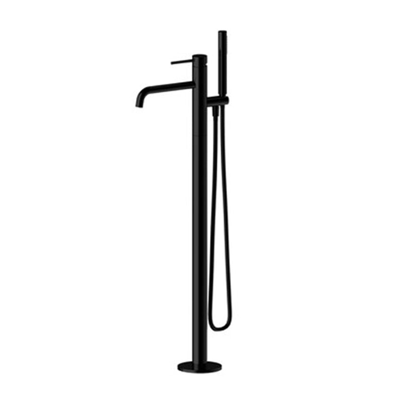 Modern Freestanding Tub Filler Trim Copper Freestanding Tub Fillers Black Clearhalo 'Bathroom Remodel & Bathroom Fixtures' 'Bathtub Faucets' 'bathtub_faucets' 'Home Improvement' 'home_improvement' 'home_improvement_bathtub_faucets' 6353416